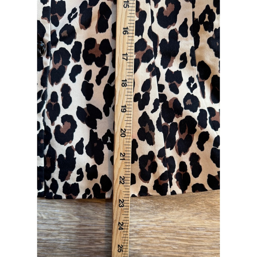 Tahari Arthur S Levine Classics Leopard Print Blazer Jacket Tan Black Size 8 - Picture 6 of 9